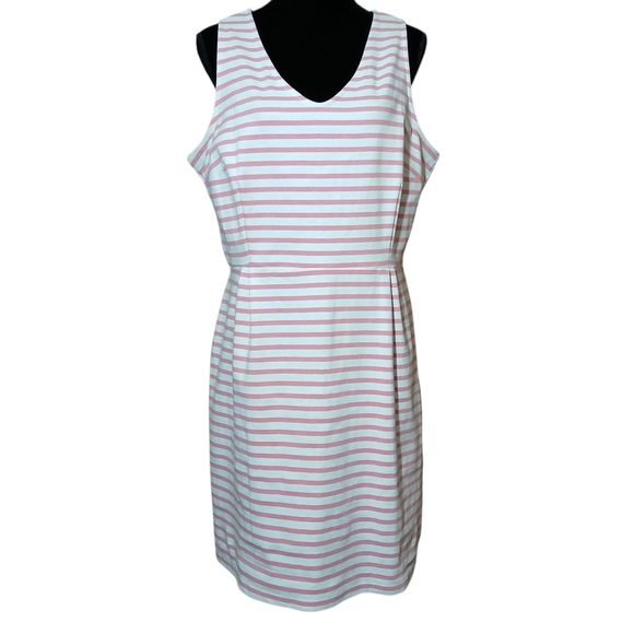 Old Navy Striped Midi Dress - Pink and White - Picture 1 of 7